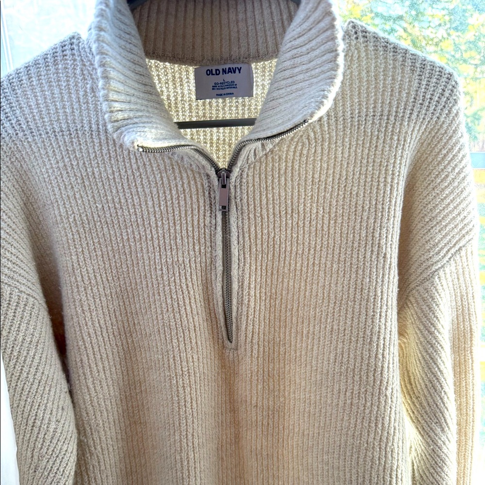 Knit half zip